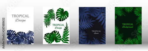 Wallpaper Mural A set of tropic Torontodigital.ca