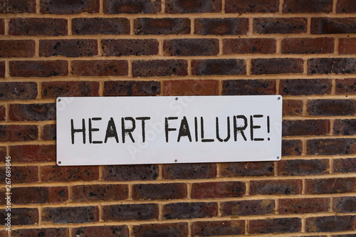 Word writing text Heart Failure. Business photo showcasing the severe failure of the heart to function properly