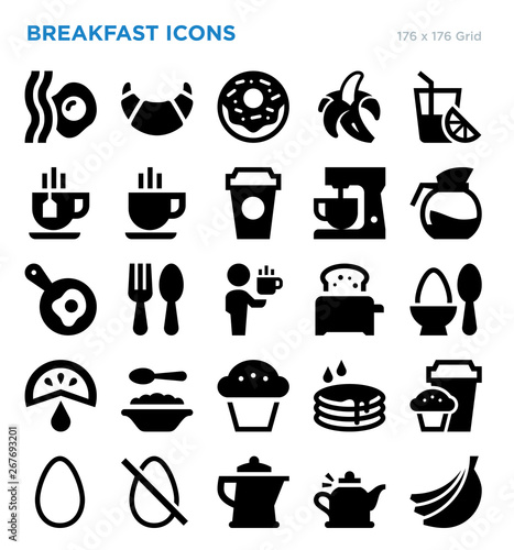 Breakfast Vector Icon Set