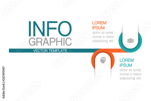 Vector iInfographic template for business, presentations, web design, 2 options.