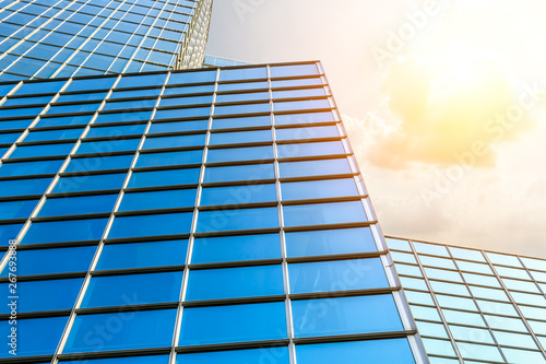 Modern office building detail,glass surface