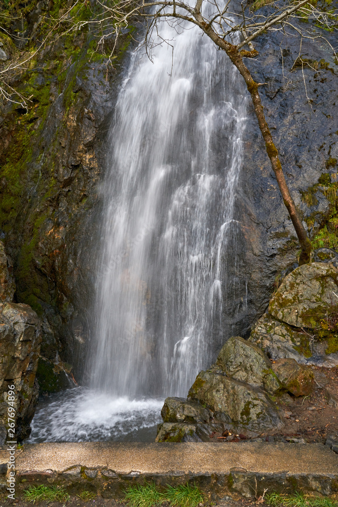 waterfall by the side of the road