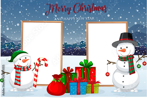 A christmas card template