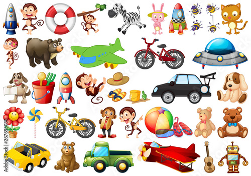 Set of children toys