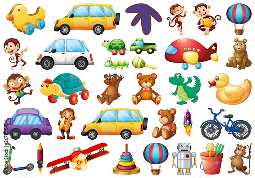 Set of children toys