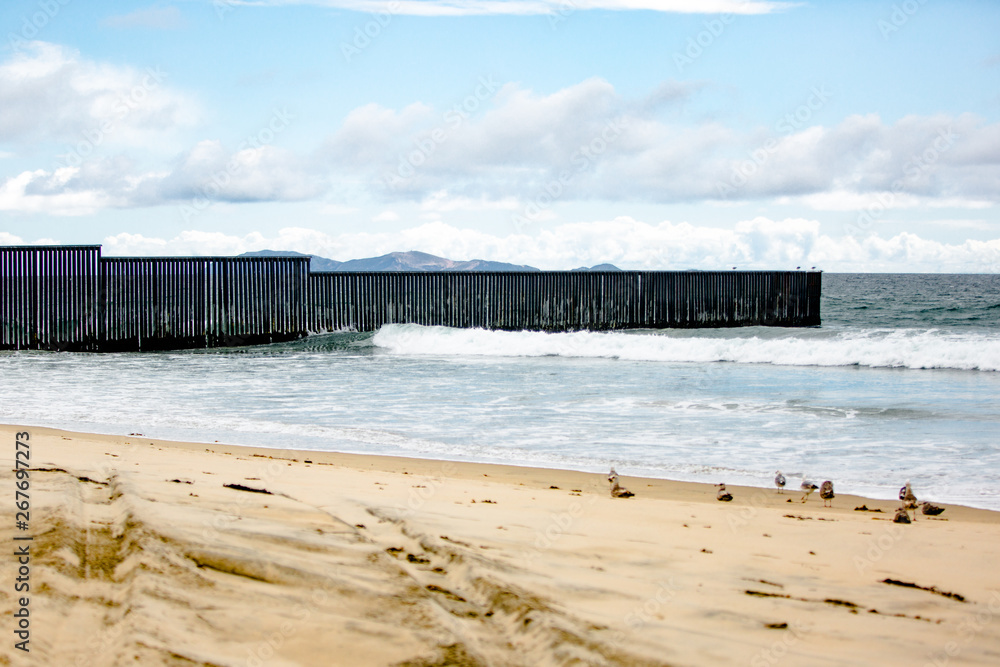 US Mexican Border Wall Darting Into the Ocean 15