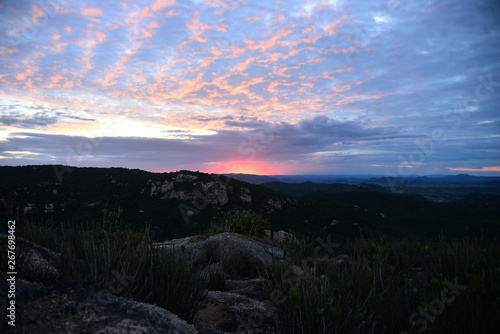 sunset in the mountains