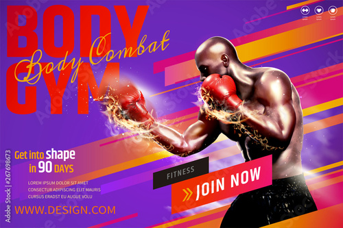 Professional boxing gym class