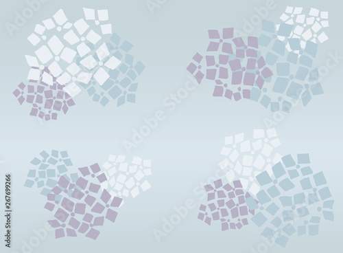 Japanese traditional  retro style illustration of hydrangea flower vector background