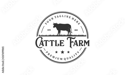 Angus farm vintage logo