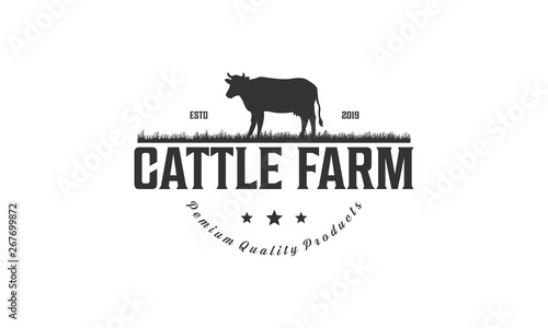 Angus farm vintage logo