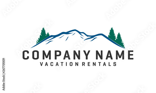 Vacation rental logo design, outdoor and landscape