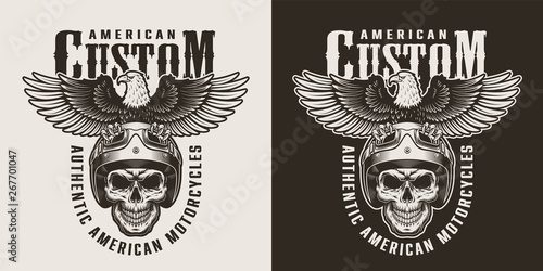 Vintage custom motorcycle badge