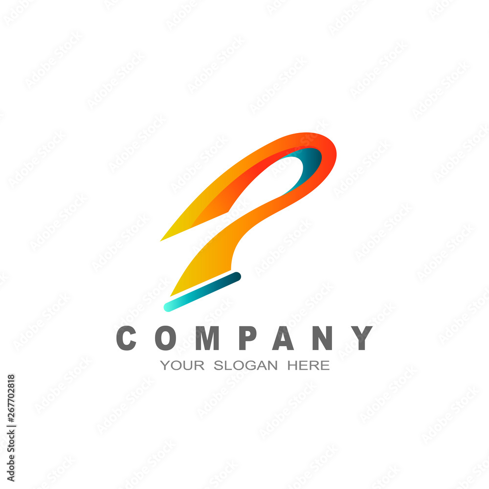 logo letter p, letter p with a modern look logo letter p, letter p with a modern look
