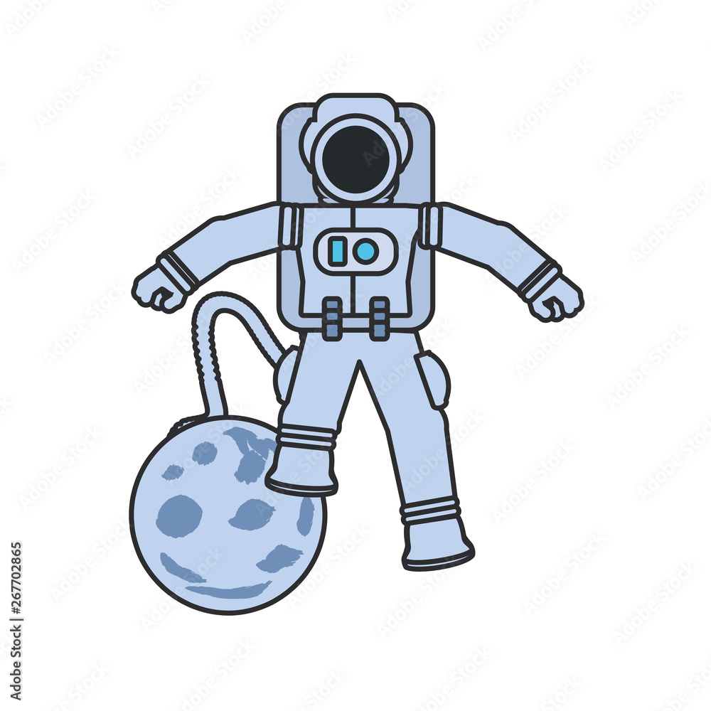 astronaut suit with hose and moon astronaut suit with hose and moon