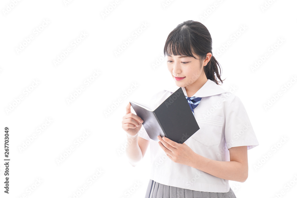 英単語の勉強をする学生 英単語の勉強をする学生