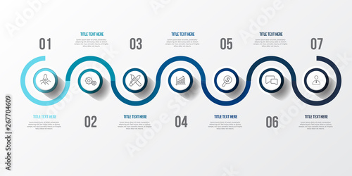 Blue Infographic with 3D table