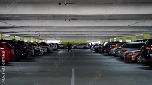 Wallpaper Mural Full Car park. Cars parked in the carpark Torontodigital.ca