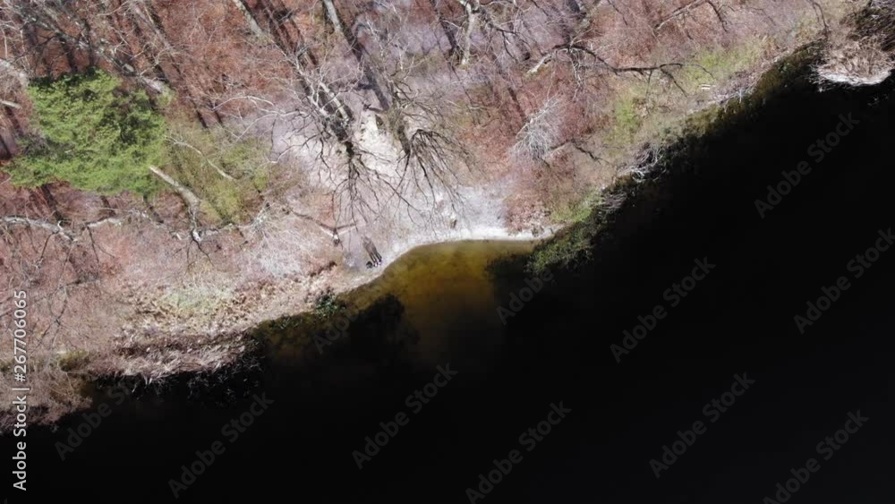 Otomin lake and forest (Jezioro Otominskie) drone (aerial) shot. Otomin lake and forest (Jezioro Otominskie) drone (aerial) shot.
