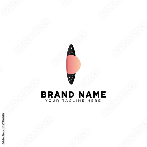 galaxy planet logo template vector design illustration