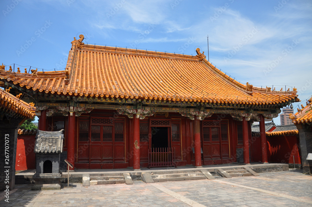 Main Palace of Imperial Ancestral Temple in Shenyang Imperial Palace (Mukden Palace), Shenyang, Liaoning Province, China. Shenyang Imperial Palace is UNESCO world heritage site built in 400 years ago.