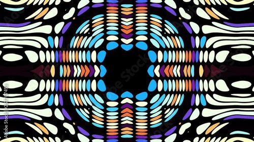 Transforming symmetric abstract pattern. Futuristic abstract background. Looping footage. photo