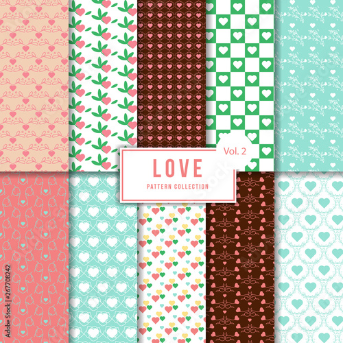Beautiful love pattern pack template