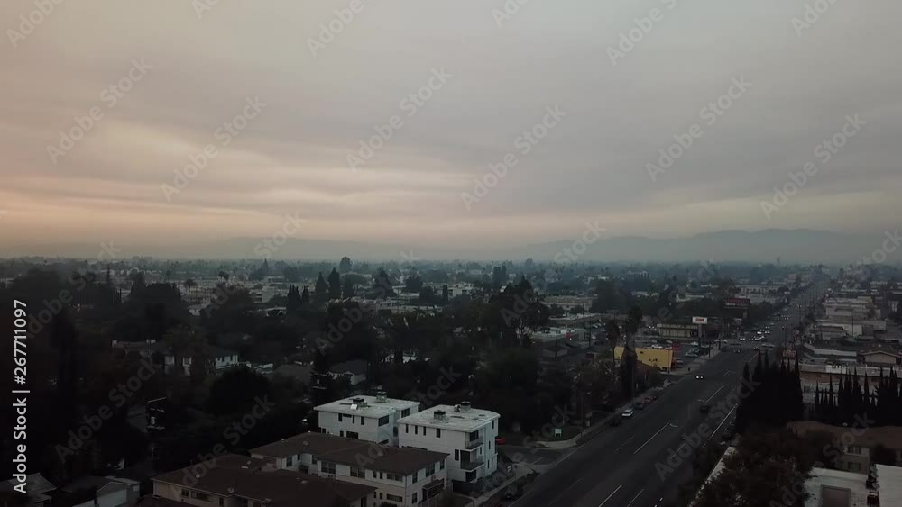 This is a shot from the southern California valley while the Malibu wild fires were happening. This is a shot from the southern California valley while the Malibu wild fires were happening.