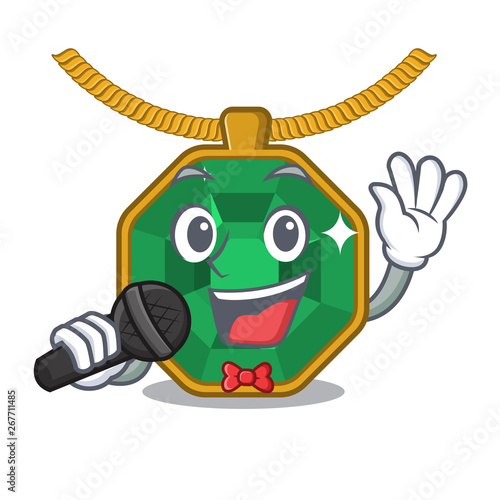 Singing peridot jewelry in the shape character