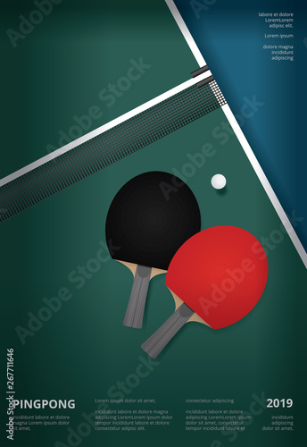 Pingpong Poster Template Vector Illustration