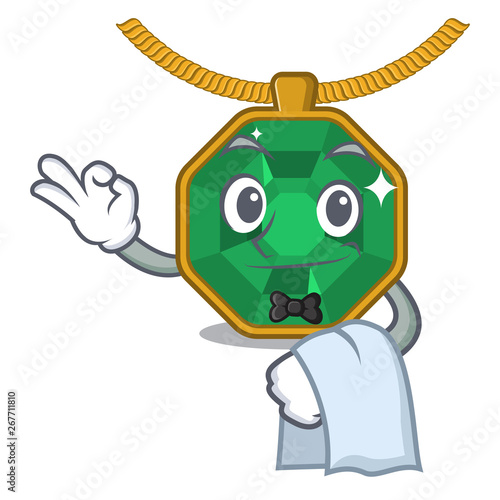 Waiter peridot jewelry in the shape character