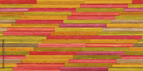 Seamless wood parquet texture (linear colorful)