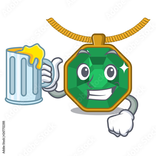 With juice peridot jewelry in the shape character