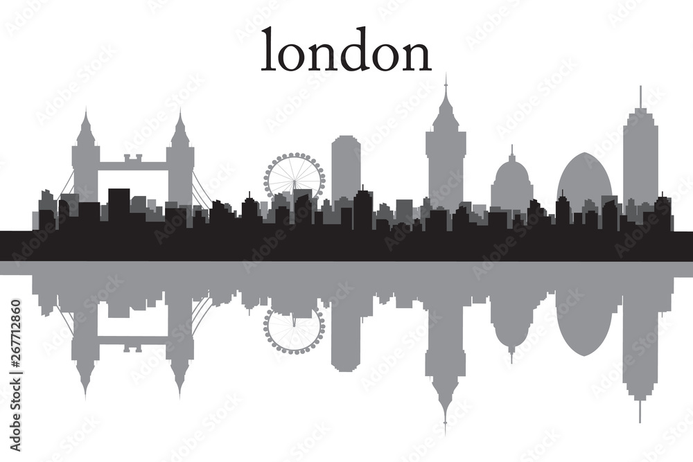 london city skyline  silhouette. Vector illustration