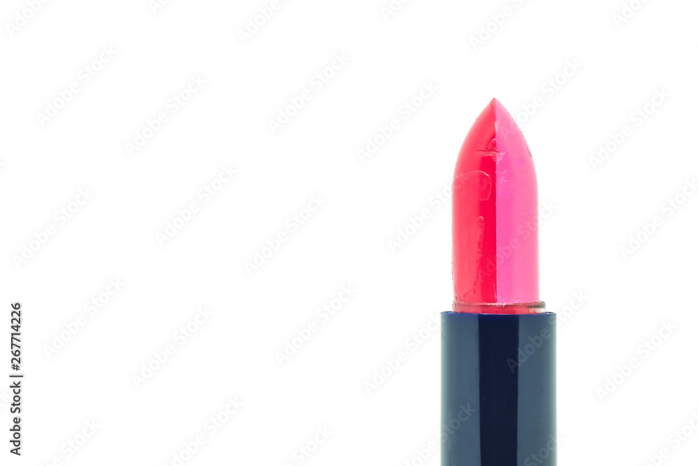 Fototapeta premium Pink lipstick isolated on white
