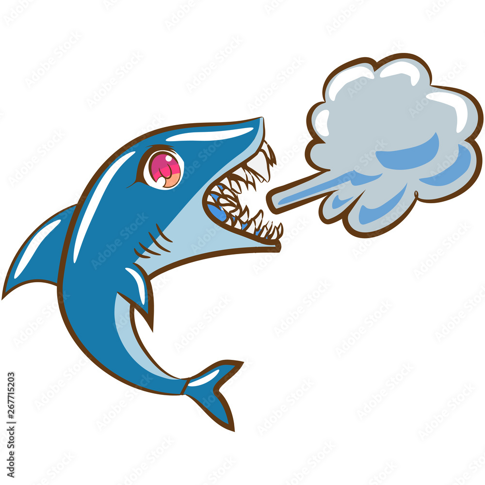 Naklejka premium illustration of cartoon fish