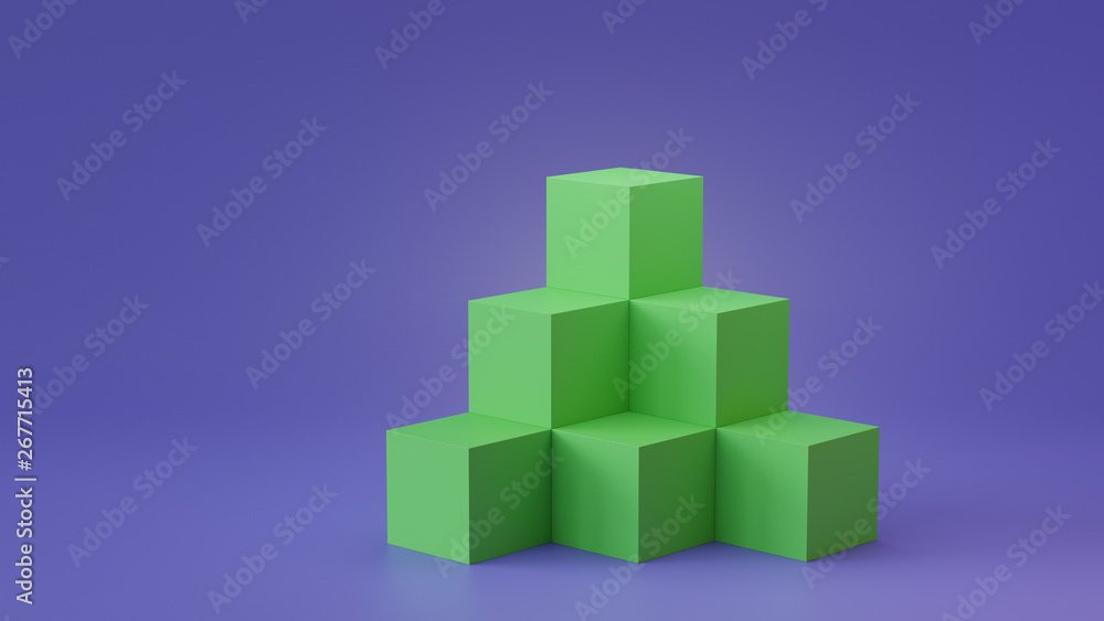 Empty cube boxes backdrop display on blank wall background. 3D rendering. Empty cube boxes backdrop display on blank wall background. 3D rendering.