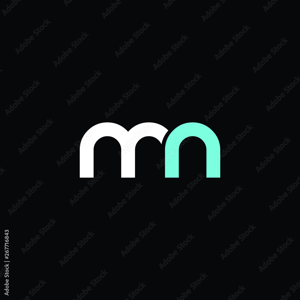 M and N initials letter icon vector M and N initials letter icon vector