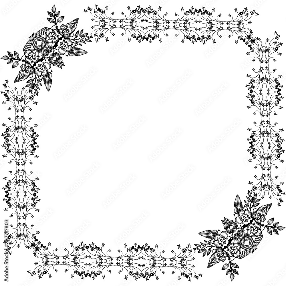 Vector illustration ornament flower frame for design Vector illustration ornament flower frame for design