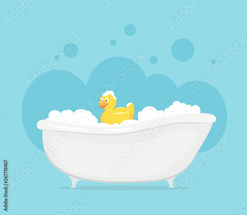 Yellow Toy Duck in Bathroom