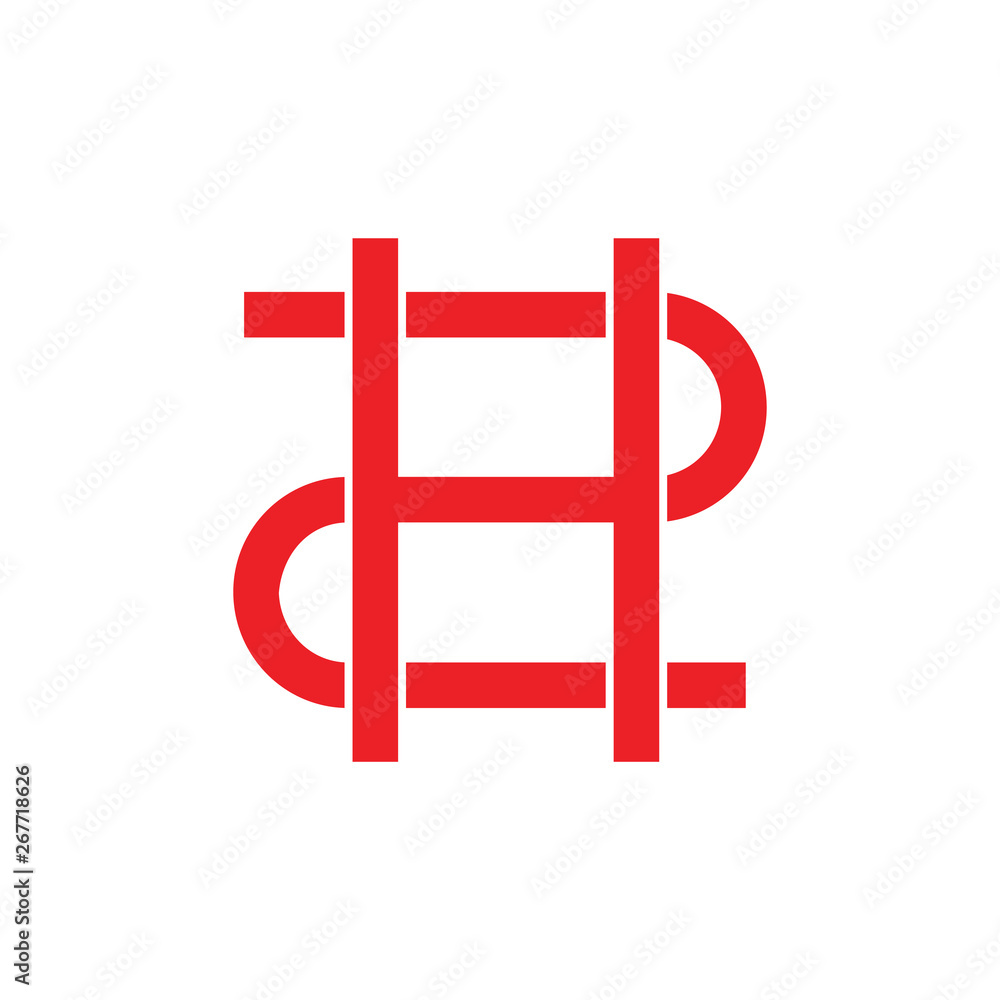 letter h2 simple geometric logo vector letter h2 simple geometric logo vector