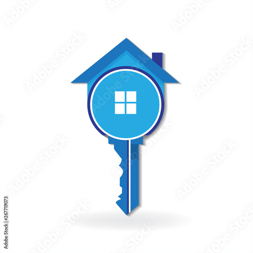 House key logo vector