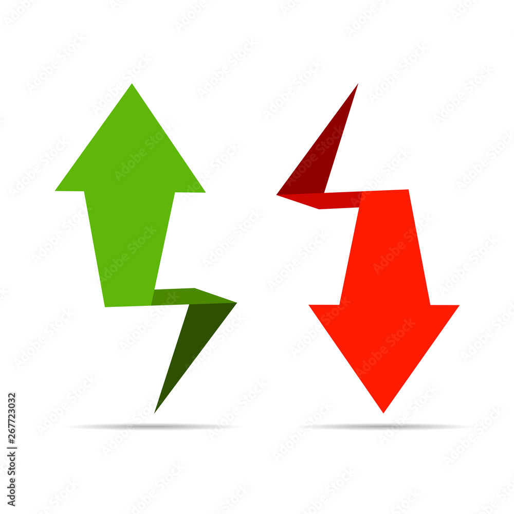 Arrow design for stock, graph, presentation, chart, banner. Business concept. Vector illustration Arrow design for stock, graph, presentation, chart, banner. Business concept. Vector illustration