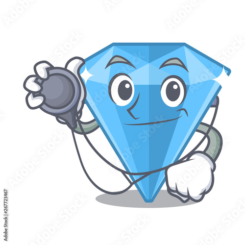 Doctor sapphire gems isolated in the character