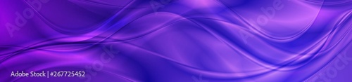 Abstract shiny bright violet waves banner design