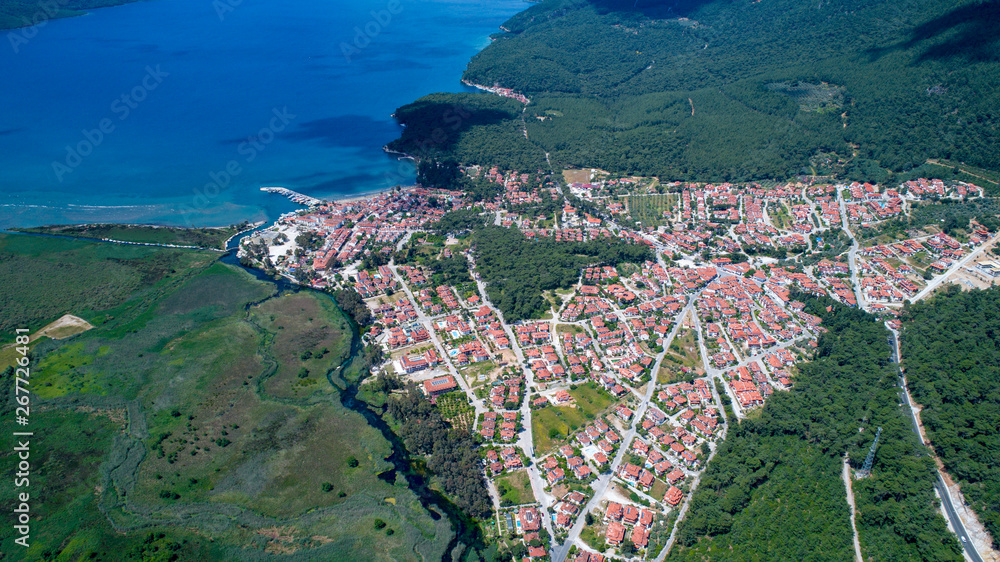 Aerial view of Akyaka - Muğla Turkey