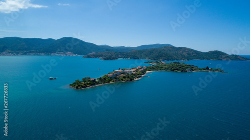 Fototapeta Naklejka Na Ścianę i Meble -  Aerial view of Köyceğiz in Muğla Turkey