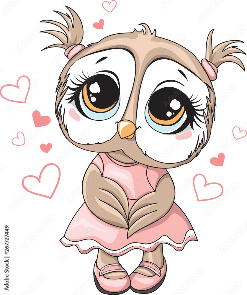 Cute owl girl