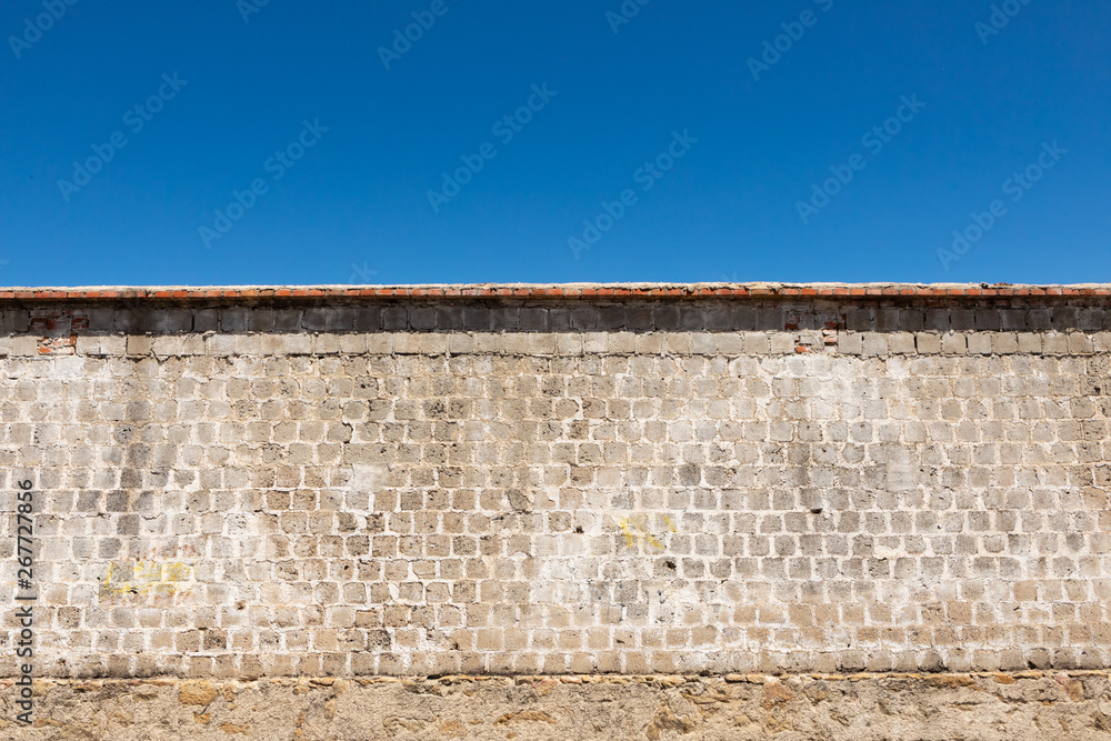 Grey brick wall