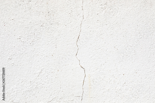 Crack in a white wall